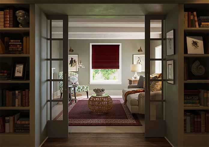 Ultra Luxe Velvet, Merlot - Roman Blind - Image 8
